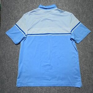 Vineyard Vines Men's Striped‎ Polo Shirt Blue White Short Sleeve Size L EUC